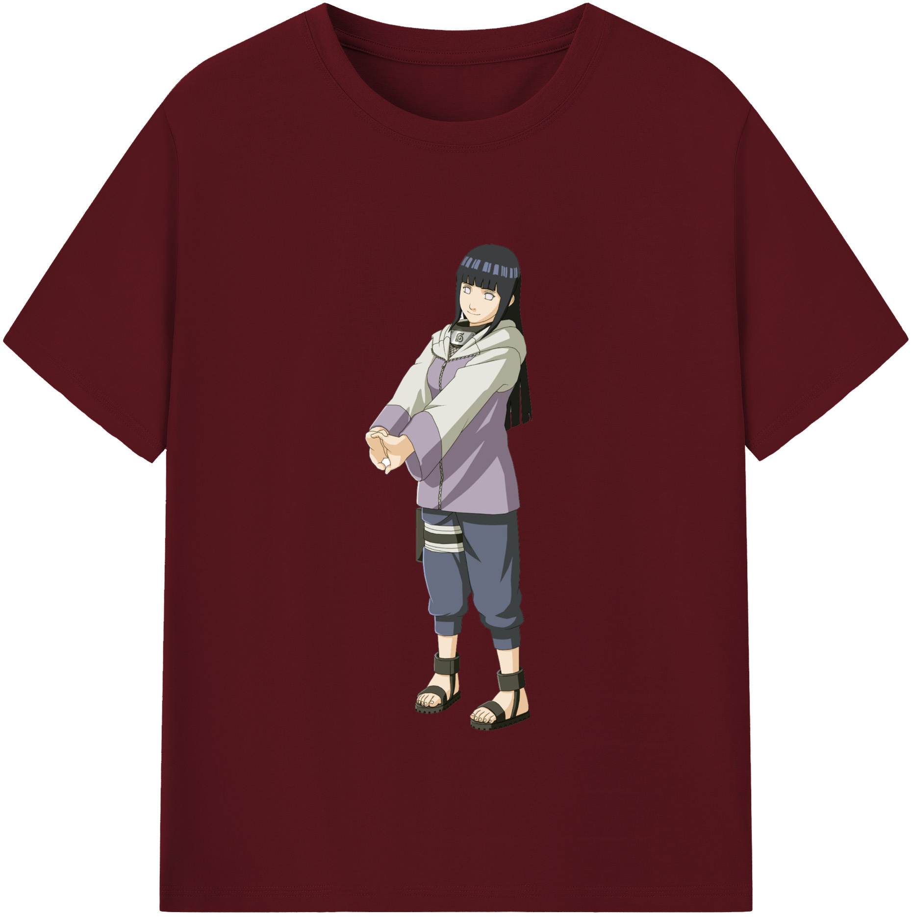 （画像用） NARUTO -ナルト- 日向ヒナタ Hyūga Hinata 綿100％半袖Tシャツ（フロントプリント）